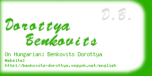 dorottya benkovits business card